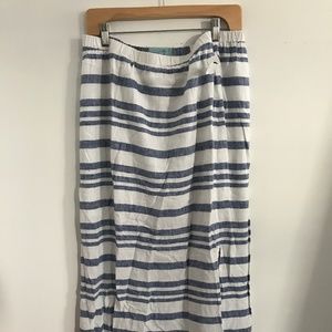 Striped Linen Maxi Skirt